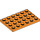 LEGO Orange assiette 4 x 6 (3032)