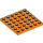 LEGO Oranje Plaat 6 x 6 (3958)