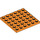 LEGO Orange assiette 6 x 6 (3958)