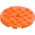 LEGO Orange Plate 6 x 6 Round with Pin Hole (11213)