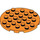 LEGO Orange Plate 6 x 6 Round with Pin Hole (11213)