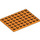 LEGO Orange assiette 6 x 8 (3036)