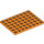 LEGO Orange assiette 6 x 8 (3036)