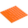 LEGO Oransje Plate 8 x 8 med Adhesive (80319)