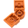 LEGO Orange assiette Rotated 45° (79846)