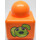 LEGO Orange Primo Brick 1 x 1 with Cat Head / Dog Head (31000)