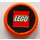 LEGO Orange Puck Ø16 X.33 mit NHL Logo Aufkleber (47576)