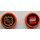 LEGO Orange Puck Ø16 X.33 with NHL Logo Sticker (47576)