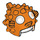 LEGO Orange Puffer Fisch Helm mit Visier (34625 / 38723)