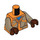 LEGO Orange Rocket Raccoon with Reddish Brown Fur and Orange Suit Minifig Torso (973 / 76382)