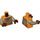 LEGO Orange Rocket Raccoon with Reddish Brown Fur and Orange Suit Minifig Torso (973 / 76382)