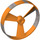 LEGO Orange Rotor mit Marbled Pearl Light Grat Ring ohne Code auf Seite (50899 / 52232)