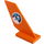 LEGO Orange Rudder 2 x 4 x 6 with Arctic Logo on Both Sides Sticker (6239)