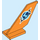 LEGO Orange Rudder 2 x 4 x 6 with Globe Logo (6239)