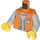 LEGO orange Shopkeeper - orange Vest Minifig Torso (973 / 76382)