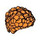 LEGO Orange Court Coiled Cheveux (3413 / 36060)