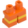 LEGO Orange Kurze Beine mit Gelb Streifen (16709 / 41879)