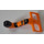 LEGO Orange Short Tail with Black Stripes and Tip (15504 / 78370)