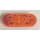 LEGO Oranje Skateboard met Vier Wiel Clips met Paars Flames Sticker (42511)