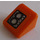 LEGO Orange Steigung 1 x 1 (31°) mit 2 Headlights Links Aufkleber (50746)