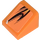 LEGO Orange Pente 1 x 1 (31°) avec Flames Droite Autocollant (50746)