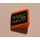 LEGO Oranje Helling 1 x 1 (31°) met Zilver 2256 Aan Zwart Background Rechtsaf Sticker (50746)