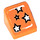 LEGO Oranje Helling 1 x 1 (31°) met Stars Aan Oranje Background Sticker (50746)