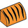 LEGO Orange Steigung 1 x 2 Gebogen mit Schwarz Tiger Streifen (37352 / 91128)