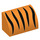 LEGO Orange Steigung 1 x 2 Gebogen mit Schwarz Tiger Streifen (37352 / 91128)