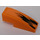 LEGO Orange Slope 1 x 3 Curved with Black Flame (Left) Sticker (50950)