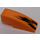 LEGO Oranje Helling 1 x 3 Gebogen met Zwart Vlam (Rechtsaf) Sticker (50950)