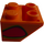 LEGO Oranje Helling 2 x 2 (45°) Omgekeerd met Rood Flame-Bubbel (Rechtsaf) Sticker met platte afstandsring eronder (3660)