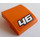 LEGO Orange Slope 2 x 2 Curved with white &#039;46&#039; Sticker (15068)