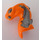 LEGO Orange Snake Head with Pearl Dark Gray (49588)