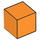 LEGO Orange Square Minifigure Head (19729 / 25194)