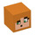 LEGO Orange Square Minifigure Head with Alex Confused Face (19729 / 106286)