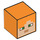 LEGO Orange Square Minifigure Head with Alex Face (24018 / 28280)