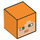 LEGO Oranje Vierkant Minifigure Hoofd met Alex Gezicht (24018 / 28280)