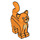 LEGO Orange Standing Cat with Long Tail with Angry Face (79149 / 80829)