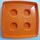 LEGO orange Storage Spand med Håndtere (2802)