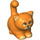 LEGO Orange Stretching Cat with Yellow Patches (105930)