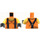 LEGO orange Tank Top Torso med Dark Blå Suspenders (973 / 76382)