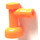 LEGO orange Tap 1 x 1 med hul i enden (4599)