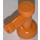 LEGO orange Tap 1 x 1 med hul i enden (4599)