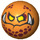 LEGO Orange Technic Ball with Globlin, Yellow Eyes, Mouth closed (18384 / 24386)