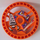 LEGO Orange Technic Disk 5 x 5 avec Grab RoboRider Talisman (32363)