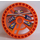 LEGO Orange Technic Disk 5 x 5 avec Ninja (32349)