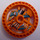 LEGO Orange Technic Disk 5 x 5 mit Skelett (32353)