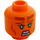 LEGO Orange Tiefling Sorcerer Female Head (Safety Stud) (3274)