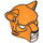 LEGO Orange Tiger Maske mit Klein Streifen und Fangs (17357)